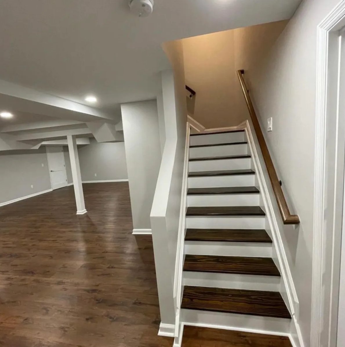 Finished basement staircase